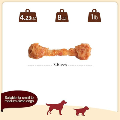 TailParty Turkey Tendons for Dogs (Bone, S, 4.23 oz), All Natural Dental Chews for Small Dogs, Rawhide Alternative, Long-Lasting Training-Reward Treats for Health-Conscious Pet Owners