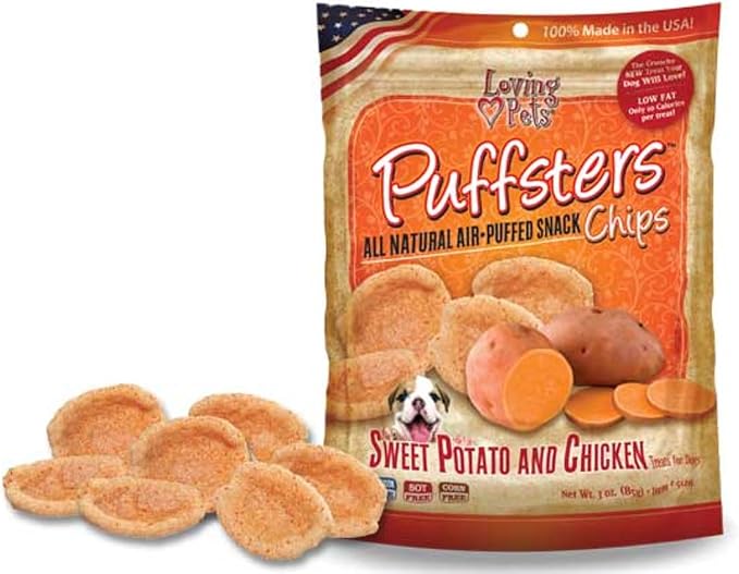 Loving Pets Puffsters Potato Chicken Treats for Dogs (4 oz)