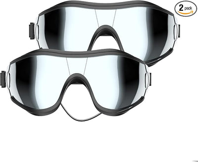 Dog Sunglasses Dog Goggles, UV Protection Wind Dust Fog Protection Pet Glasses Eye Wear Protect with Adjustable Strap for Medium or Large Dogs (Pack of 2)