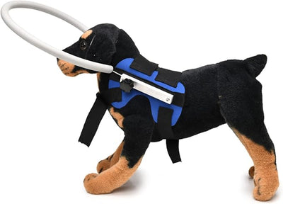 GabeFish Ring Harness for Blind Dog, Lightweight Blind Ring for Pets, Blind Dog Bumper, Bump Guard for Blind Dogs Blue Small