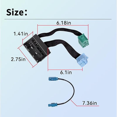 XTPTFABS Main Connector Integration Adapter,Adaptor for Sirius Antenna Compatible with 2019-2022 Dodge Ram UCONNECT 5 with 5" Or 8.4" Radio