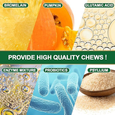 200 Chew No Poo Chews for Dogs-Coprophagia Stool Eating Deterrent-Stop Eating Poop for Canine- Dogs Poop Eat Deterrent Supplement with Probiotics&Digestive Enzymes Breath Aid Support-Chicken
