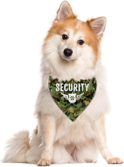 Security Dog Bandana - Camouflage Pet Scarf Accessories, Triangle Scarf, Funny Cute Accessory for Small Medium Large Dogs, Gift for Dog Lover (C32)