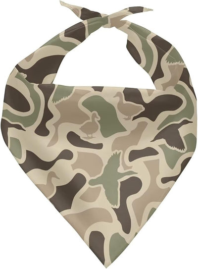 KEIAHUAN Duck Camo Hunting Dog Bandana Handkerchiefs Scarfs Triangle Bibs Washable Double Reversible Kerchief Scarf Adjustable Accessories for Small to Large Dog Puppy Cat