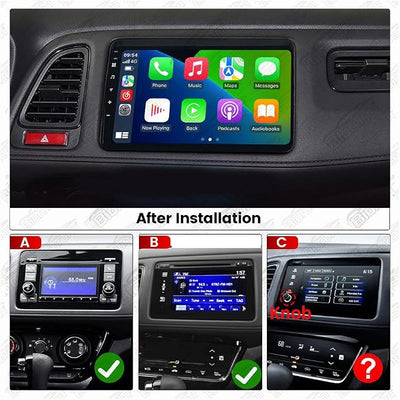 Android Stereo for Honda Vezel HR-V HRV 2013-2022, Biorunn Radio 9 inch 8-Core GPS Navi Wireless Wired Car-Play Android Auto Head Unit IPS Touch Screen FM AM RDS DSP Blue-Tooth,4GB RAM 64GB ROM