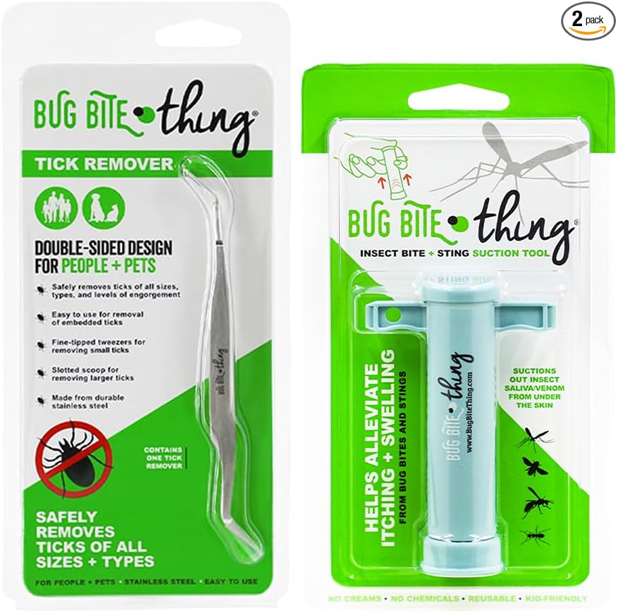 BUG BITE THING Suction Tool and Tick Remover Combo Pack Teal