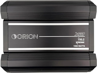 Orion XTR Series XTR750.2 High Power Class A/B 2-Channel Amplifier - 750W RMS, 2/4 Ohm Stable, High/Low Pass Crossover, Bass Boost Control, MOSFET Power Supply, Bass Knob Included, Made in Korea