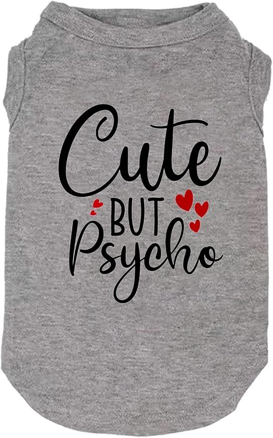 Dog Clothes Puppy T Shirt Vest Soft and Light-Weight for Small Large Dogs with 'Bitches Love ME' Slogan Prining Pet Apparel(X-Large,SG-Grey01)