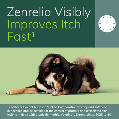 Zenrelia (ilunocitinib Tablets) | Once Daily Prescription Itch Relief for Dogs | 8.5 mg mg (90 Count)