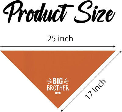 Big Brother Dog Bandana, Orange Pet Dog Scarf Accessories, Pregnancy Announcement Big Brother Baby Reveal, Pet Dogs Triangle Scarf, Dogs Bandana for Small Medium