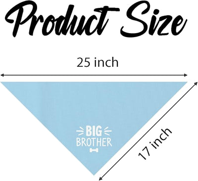 Big Brother Dog Bandana, Light Blue Pet Dog Scarf Accessories, Pregnancy Announcement Big Brother Baby Reveal, Pet Dogs Triangle Scarf, Dogs Bandana for Small Medium