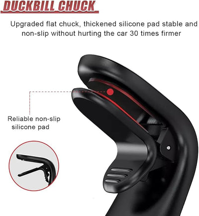 YoRise Magnetic Car Phone Holder, L Type 360° Rotatable Adjustable Car Air Vent Cellphone Mount, No-Hand Clip-On Navigation Bracket, Universal Vehicle Smartphones Stand Accessories (Black-2PCS)