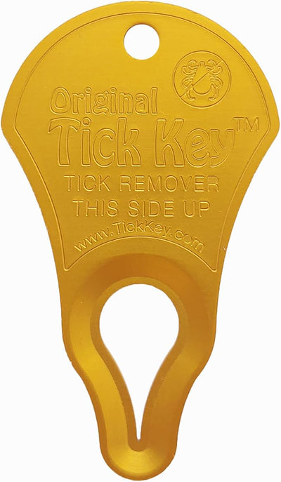 The Original Tick Key - Tick Detaching Device - Portable, Safe and Highly Effective Tick Detaching Tool (Gold)