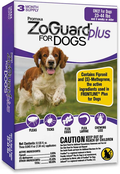 ZoGuard Plus Flea and Tick Prevention for Dogs (Medium - 23-44 lb)
