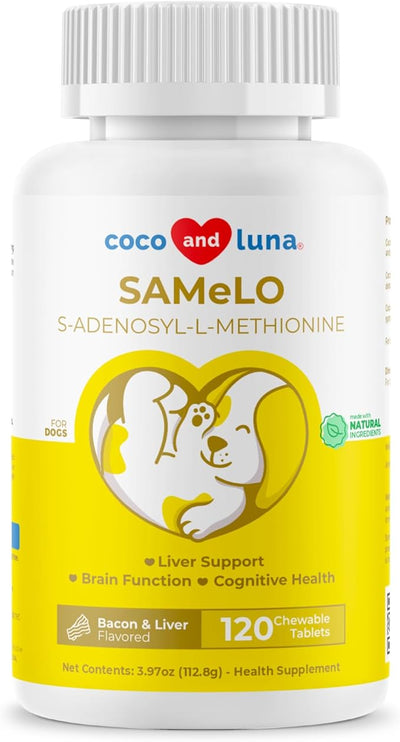 Same for Dogs 120 Tablets - Liver Supplement, Brain & Mood Support | S-Adenosyl-L-Methionine formula. Supports liver function, brain health & mood. Daily cognitive support.