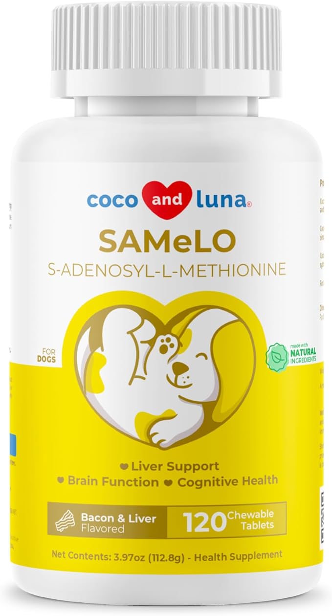 Same for Dogs 120 Tablets - Liver Supplement, Brain & Mood Support | S-Adenosyl-L-Methionine formula. Supports liver function, brain health & mood. Daily cognitive support.
