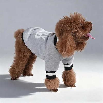 Cute Dog Sweater - Stretchy Dog Pullover Sweatshirt,Soft and Warm Winter Clothes for Boy & Girl Dogs,Suitable for Puppies & Adult Dogs (Light Grey (I Love My Dad), Medium/Large)