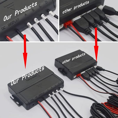 Car Auto Vehicle Reverse Backup Radar System with 4 Parking Sensors Rear Distance Detection kit Parktronic Assistant Beep Voice Warning LCD Monitor
