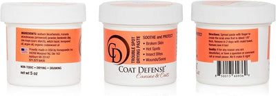 COAT DEFENSE Trouble Spot Drying Paste | Made in USA | 5 Oz Dog & Cat Skin Care, Itchy Skin & Allergies, Alleviates Hot Spots for Dogs & Cats, Insect Bites Relief & Dog Wound Care