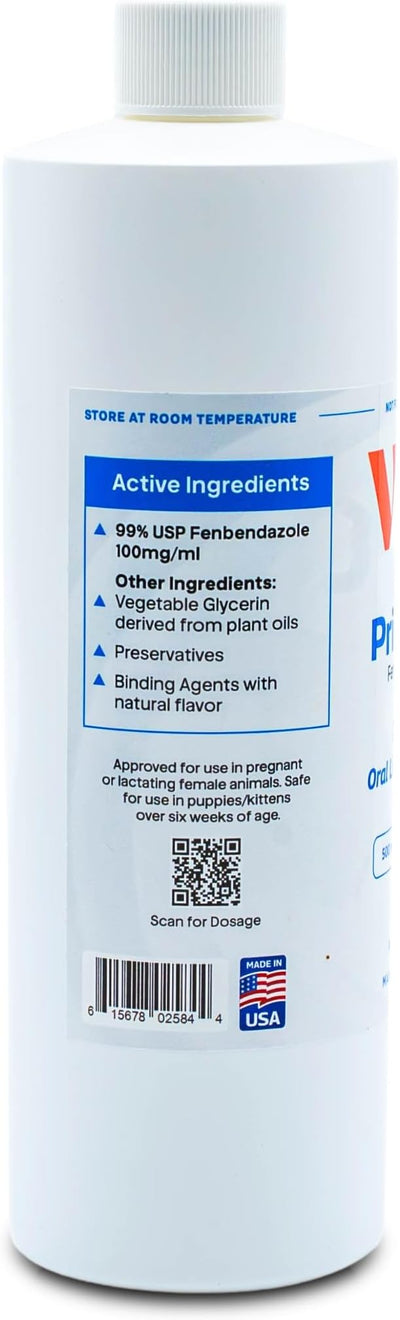 vetr Primacur Broad-Spectrum Oral Suspension Support Formula 10% Oral Suspension for Dogs and Cats - 500ML/16.9oz - Bacon Flavor
