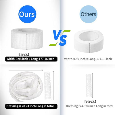 13 Pcs Dog Tail Protector Bandage Set - Sterile Vet Wrap Gauze, Breathable Mesh Tail Dressing and Self-Adhesive Pet Bandage for Wound Care. Happy Dog Paw Nail Bandages, Paw Wounds for Pet Animals