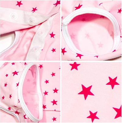 Dog’s Recovery Suit Post Surgery Shirt for Puppy, Wound Protective Clothes for Little Animals(Pink Stars-m)