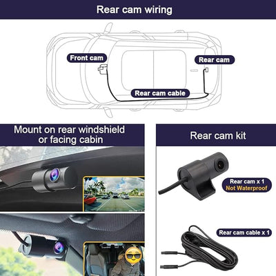 Fitcamx Front 2K+Rear 1080P Dash Cam Suitable for Acura ADX 2025-2026 (HD2-6350), OEM Factory Look, Dual HD Video, Built-in WiFi & APP, Loop Recording, Gravity Sensor, Easy to Use, 64GB Card