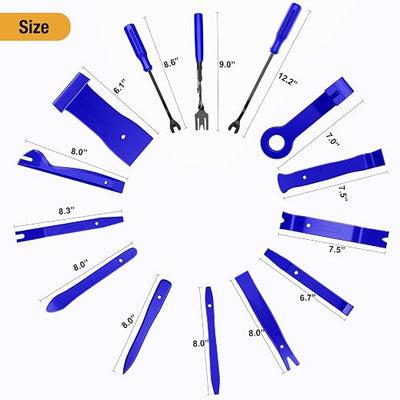GOOACC 238Pcs Trim Removal Tool, Auto Push Pin Bumper Retainer Clip Set Fastener Terminal Remover Tool Adhesive Cable Clips Pry Kit Car Panel Radio Removal Auto Clip Pliers