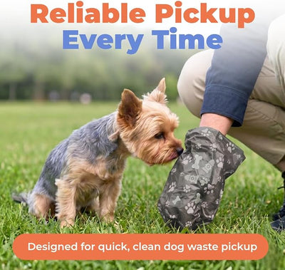 Best Pet Supplies Dog Poop Bags for Waste Refuse Cleanup, Doggy Roll Replacements for Outdoor Puppy Walking and Travel, Leak Proof and Tear Resistant, Thick Plastic - Gray, 240 Bags