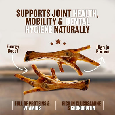 Dehydrated Chicken Feet for Dogs - Chicken Feet Dog Treats - Made in USA - 100% Digestible Chicken Foot Treats - Natural Dog Treats - Single Ingredient Dog Chews - 24 Count