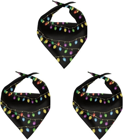 KEIAHUAN Christmas Dog Bandanas - Washable Triangle Puppy Bibs Xmas Reversible Kerchief Costume Decoration Accessories