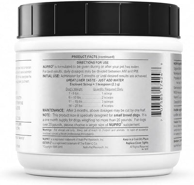 NUPRO® Joint and Immunity Support, 1 Pound, Small Breed | Supports joint health, Promotes flexibility, Supports immunity, Helps active and senior dogs, No wheat, corn or fillers