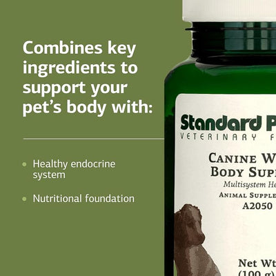 Standard Process Inc. Whole Body, Multisystem Support Supplement for Canines - Nutritional Powder for Daily Health Maintenance - 100 g