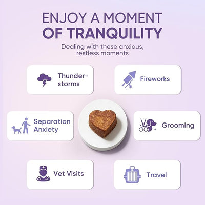 Calming Chews for Dogs 300pc Dog Calming Treat and Bites with Melatonin - Anxiety and Stress Relief Treats for Dogs Puppy Sleep Aid Calm Dog with Noise,Thunder, Barking, Separation,Chewing