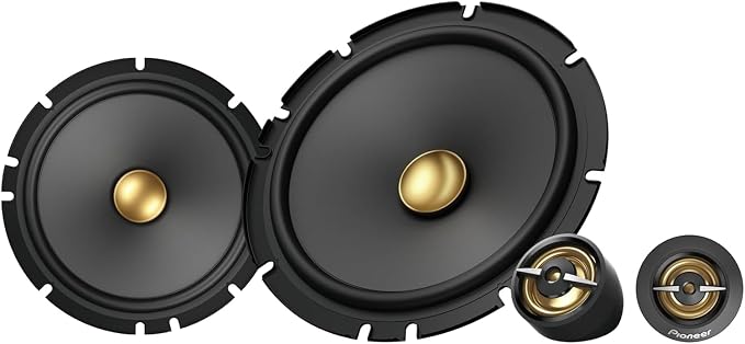 Pioneer A-Series Plus TS-A1601C 6.5” 2-Way Speakers (Pair) – 350W Max, Crisp Highs + Clear Vocals, Enhanced Bass, Ideal Factory Upgrade, Installation Adaptors Included
