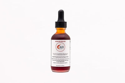 kril™ Antarctic Krill Oil Health Supplement for Dogs & Cats 2oz Liquid with QRILLPet ASTA Omega Plus, High Absorption Formula, Joint Brain Skin Support with Omega-3, Astaxanthin (2 Ounces)