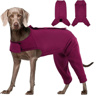 Kuoser Dog Surgery Suit for Back Legs, Dog Rear Leg Sleeve to Stop Licking, Female Spay Recovery Suit for Dogs After Surgery, Pet Puppy Surgical Pants Onesie for Abdomen Wounds Skin Disease