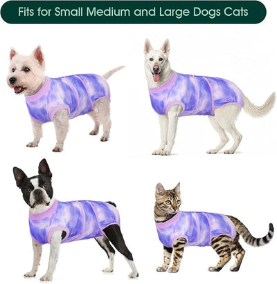Kuoser Recovery Suit for Dogs, Adjustable Female Spay Dog Surgery Suit, Pet Surgical Shirt Male Neuter Anti Licking Abdominal Wounds Puppy Onesie Bodysuit, Alternative to Doggie Cone After Surgery