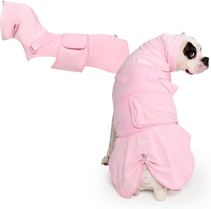 Spark Paws Anxiety Relief Vest for Dogs – Gentle Compression Dog Anxiety Suit, Calming Wrap for Separation Anxiety, Thunder, Fireworks, Suitable for Small Medium and Large Breeds - Pink - Size 3XL