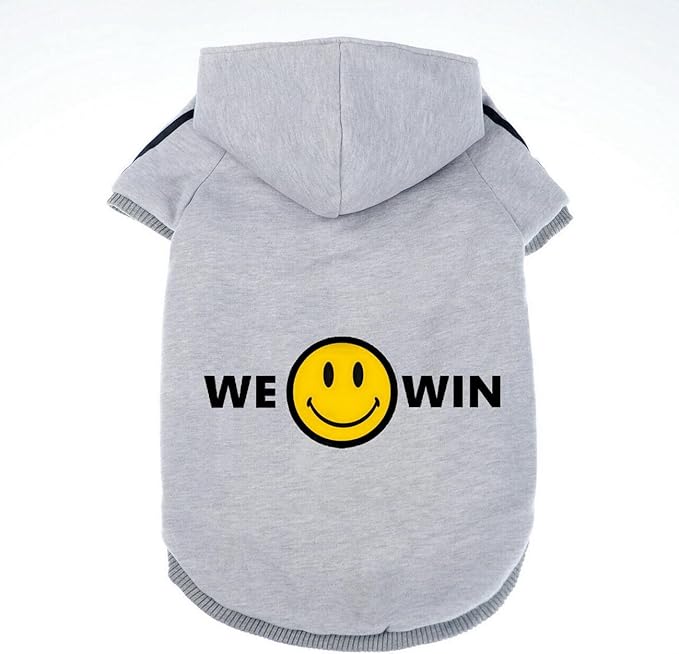 Weowin Pet Outfit - Cute Dog Hoodies Tracksuit Sweater Sweatshirt Winter Cold Weather Coat 2-Legs Grey for Small Medium Large Dogs Boy or Girl (8X-Large)