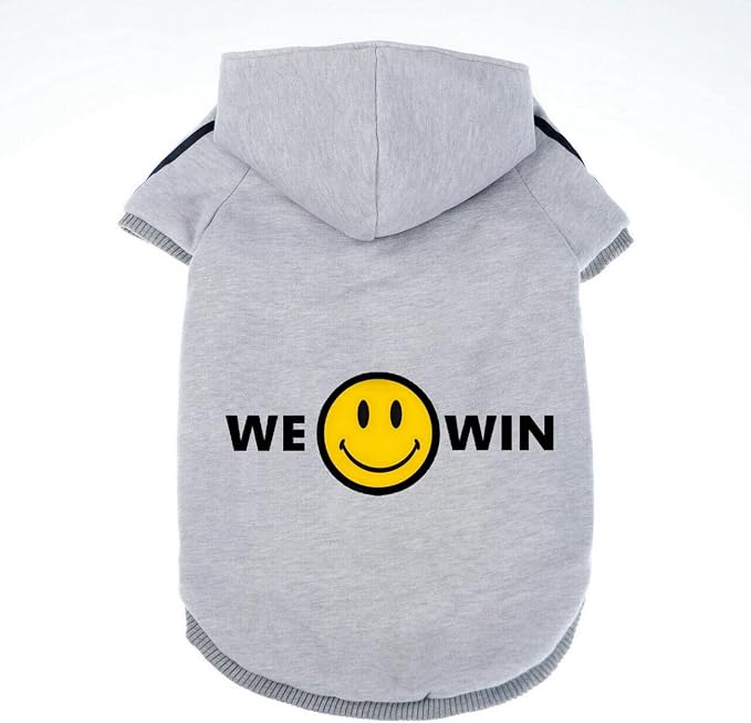 Weowin Pet Outfit - Cute Dog Hoodies Tracksuit Sweater Sweatshirt Winter Cold Weather Coat 2-Legs Grey for Small Medium Large Dogs Boy or Girl (6X-Large)