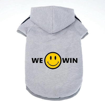 Weowin Pet Outfit - Cute Dog Hoodies Tracksuit Sweater Sweatshirt Winter Cold Weather Coat 2-Legs Grey for Small Medium Large Dogs Boy or Girl (Small)