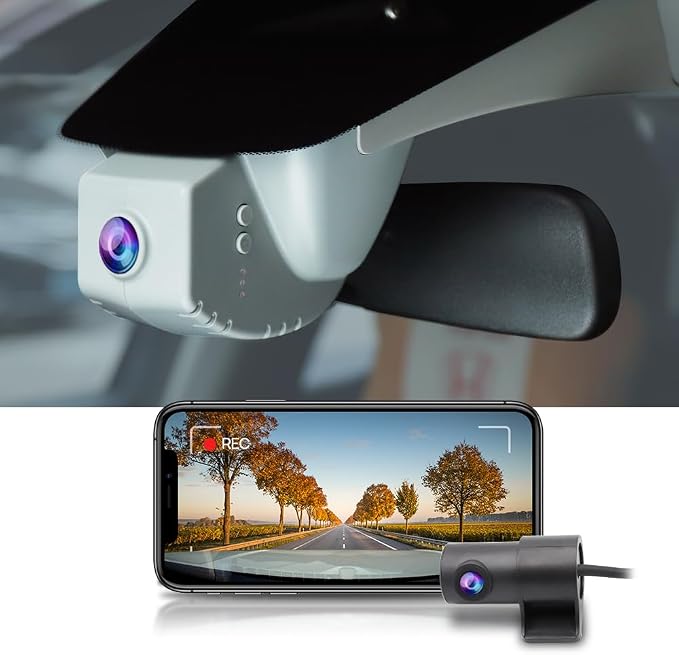 Fitcamx Front 2K+Rear 1080P Dash Cam Suitable for Acura ADX 2025-2026 (HD2-6350), OEM Factory Look, Dual HD Video, Built-in WiFi & APP, Loop Recording, Gravity Sensor, Easy to Use, 64GB Card