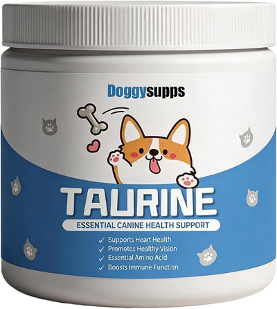 Doggy Supps Taurine, Taurine Powder for Dogs, Promotes Energy, Vitality & Shiny Coat, Easy-to-Serve Formula, 200 Grams