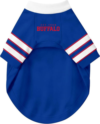 Buffalo Dog Clothes Jersey Style Personalized Pet T Shirt with Custom Name Number for Small Medium Large Dogs