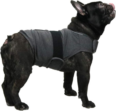 Comfort Dog Anxiety Relief Coat, Dog Anxiety Calming Vest Wrap for Thunderstorm,Travel,4th of July Fireworks,Vet Visits,Separation Anxiety Relief for Dogs (M,Grey)