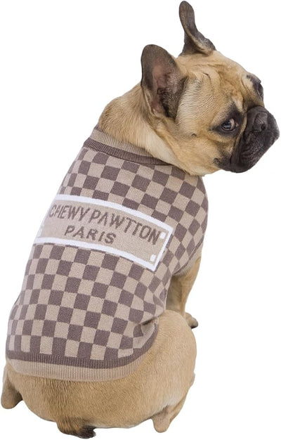 Everything Chic Luxury Dog Sweater – Soft Knit Designer Pet Outfit for Small Dogs & Puppies, XS–L, Stylish Warm Clothing for Yorkies, Chihuahuas, Dachshunds, Maltese, French Bulldog