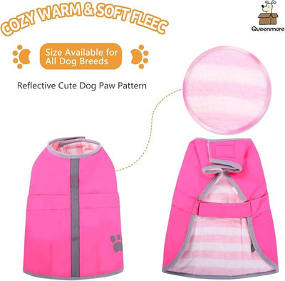 Queenmore Cold Weather Dog Coats Loft Reversible Winter Fleece Dog Vest Waterproof Pet Jacket Available in Extra Small, Small, Medium, Large Extra Large Sizes