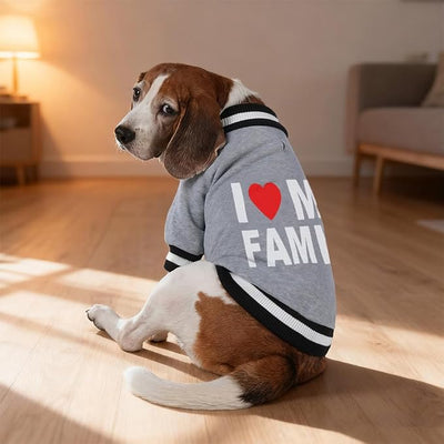 Cute Dog Sweater - Stretchy Dog Pullover Sweatshirt,Soft and Warm Winter Clothes for Boy & Girl Dogs,Suitable for Puppies & Adult Dogs (Light Grey (Family), Large/X-Large)