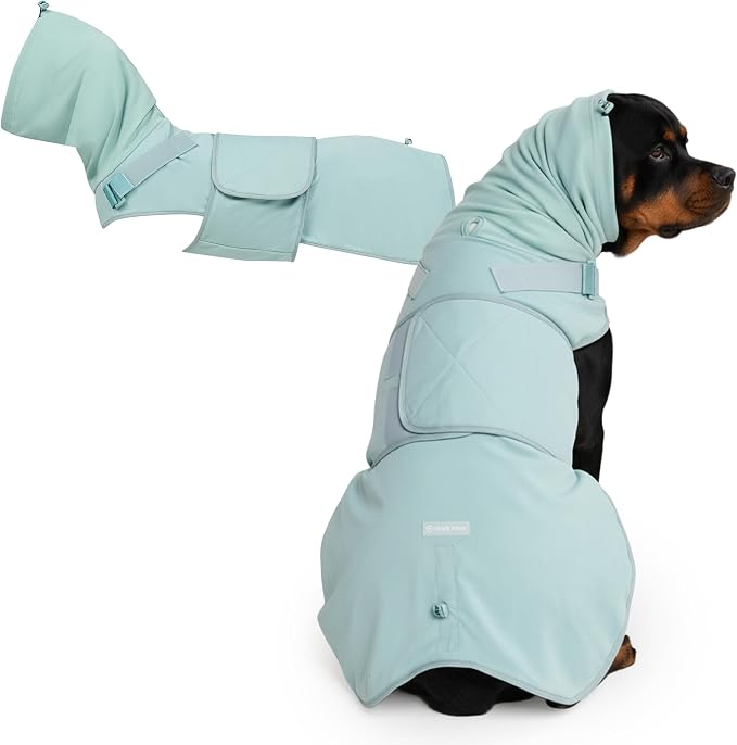 Spark Paws Anxiety Relief Vest for Dogs – Gentle Compression Dog Anxiety Suit, Calming Wrap for Separation Anxiety, Thunder, Fireworks, Suitable for Small Medium and Large Breeds - Teal - Size 5XL